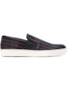 Lanvin Pull-on Slip-on Sneakers, Men's, Size: 7, Green, Leather/nylon/spandex/elastane/rubber