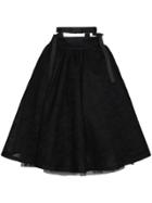 Shushu/tong High Waisted A Line Skirt - Black
