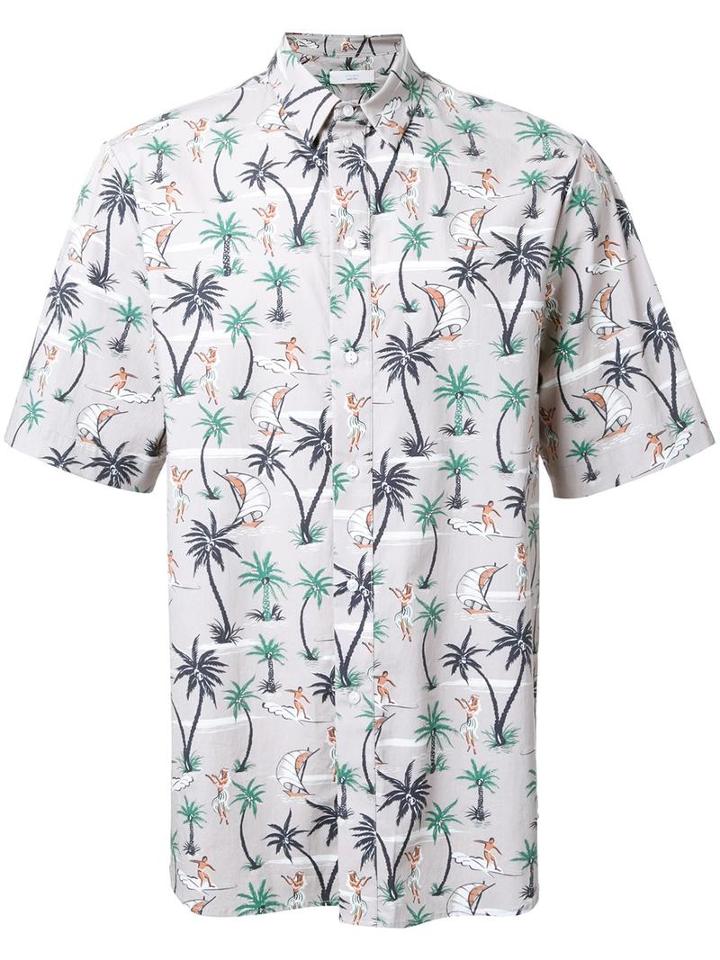 Bassike 'hawaiian' Shortsleeved Shirt, Men's, Size: Medium, Brown, Cotton