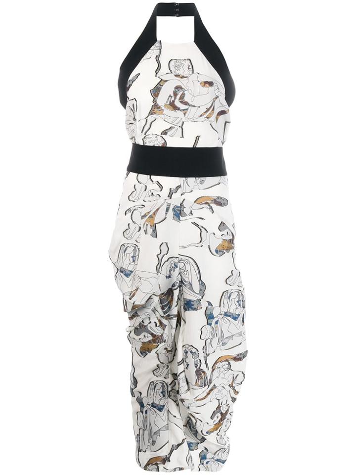 Chalayan Sabine Print Dress - White