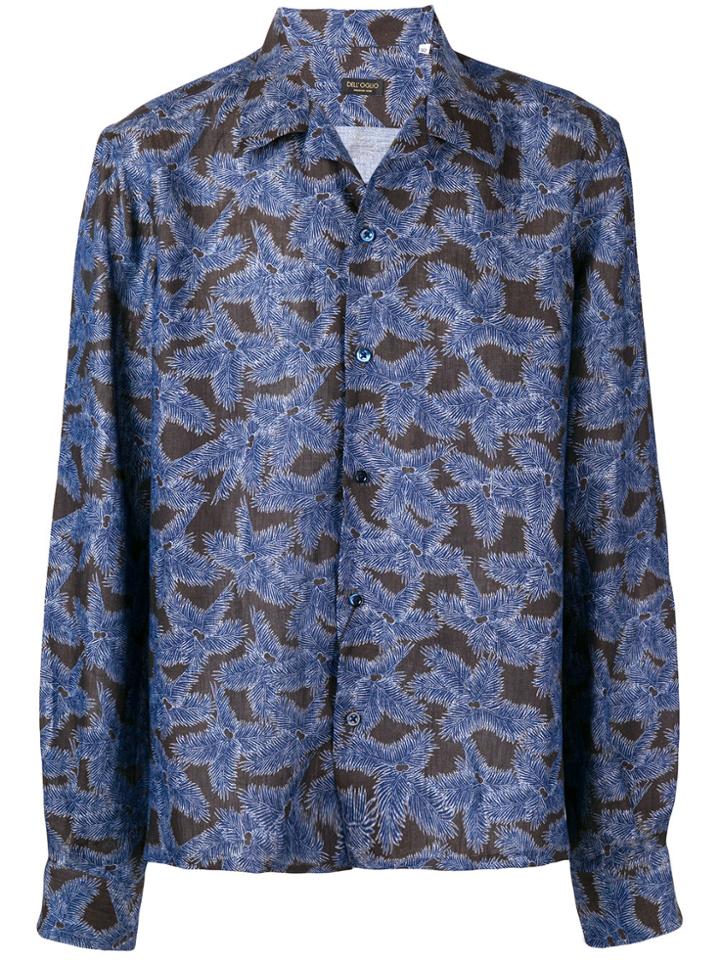Dell'oglio Foliage Print Shirt - Blue