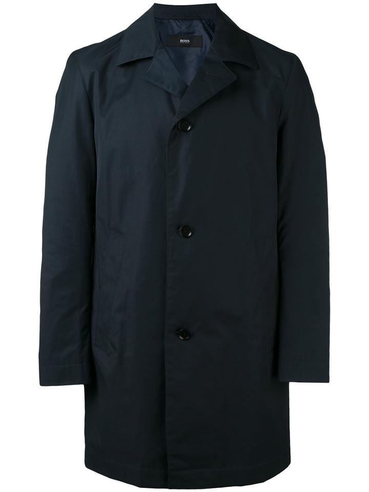 Boss Hugo Boss Lightweight Coat, Men's, Size: 52, Blue, Cotton/polyester