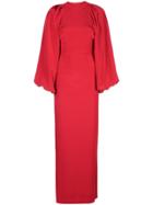 Adam Lippes Wide-sleeve Fitted Dress - Red