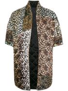 Pierre-louis Mascia Animal Print Padded Coat - Brown