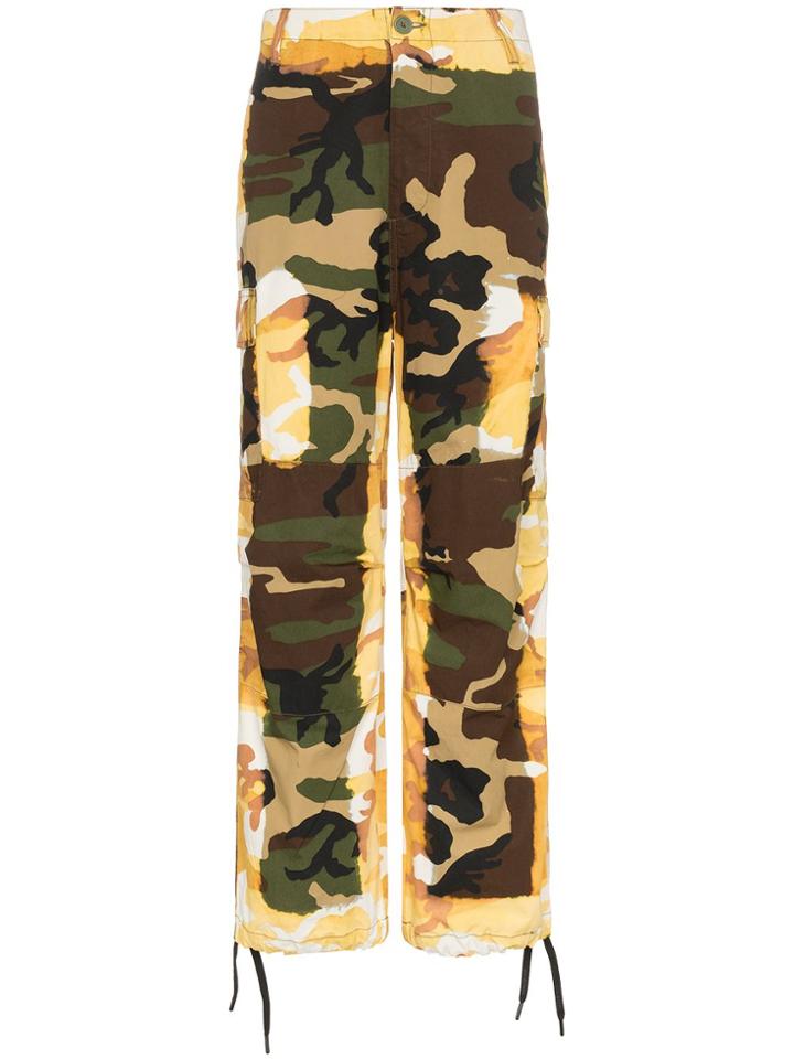 Liam Hodges Acid Camouflage Cargo Pants - Green