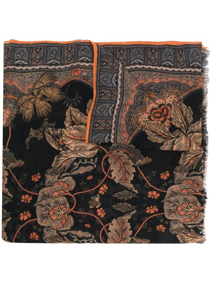 Etro All-over Print Scarf - Black
