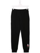 Neil Barrett Kids Lightning Print Track Trousers - Black