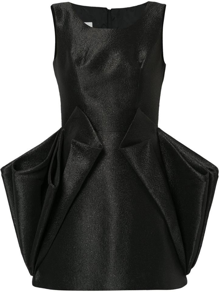 Isabel Sanchis Geometric Fitted Dress - Black