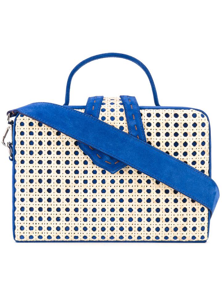 Mehry Mu - Fey Box Bag - Women - Bamboo/suede - One Size, Blue, Bamboo/suede