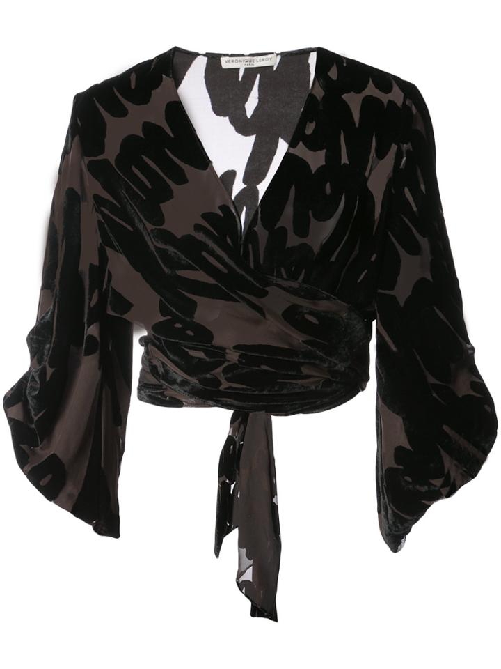 Veronique Leroy Wrap Blouse - Black