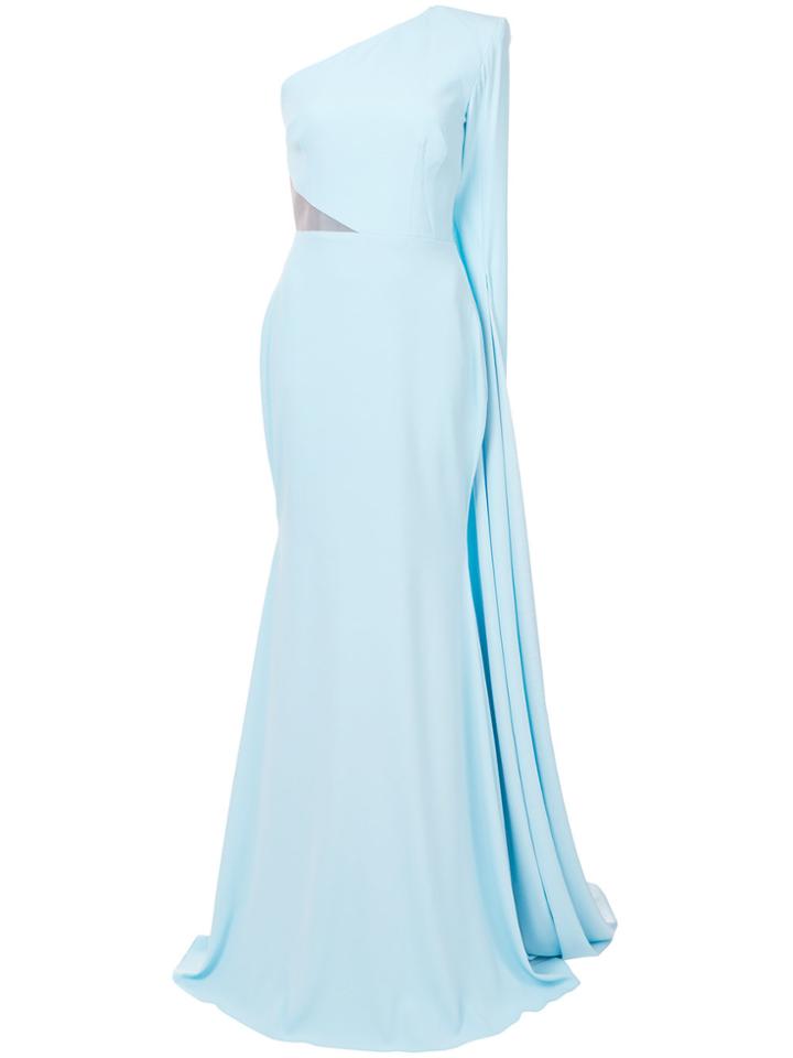 Alex Perry Cut-out Detail Gown - Blue