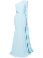 Alex Perry Cut-out Detail Gown - Blue