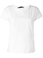 Love Moschino - Pom Pom T-shirt - Women - Cotton - 40, White, Cotton