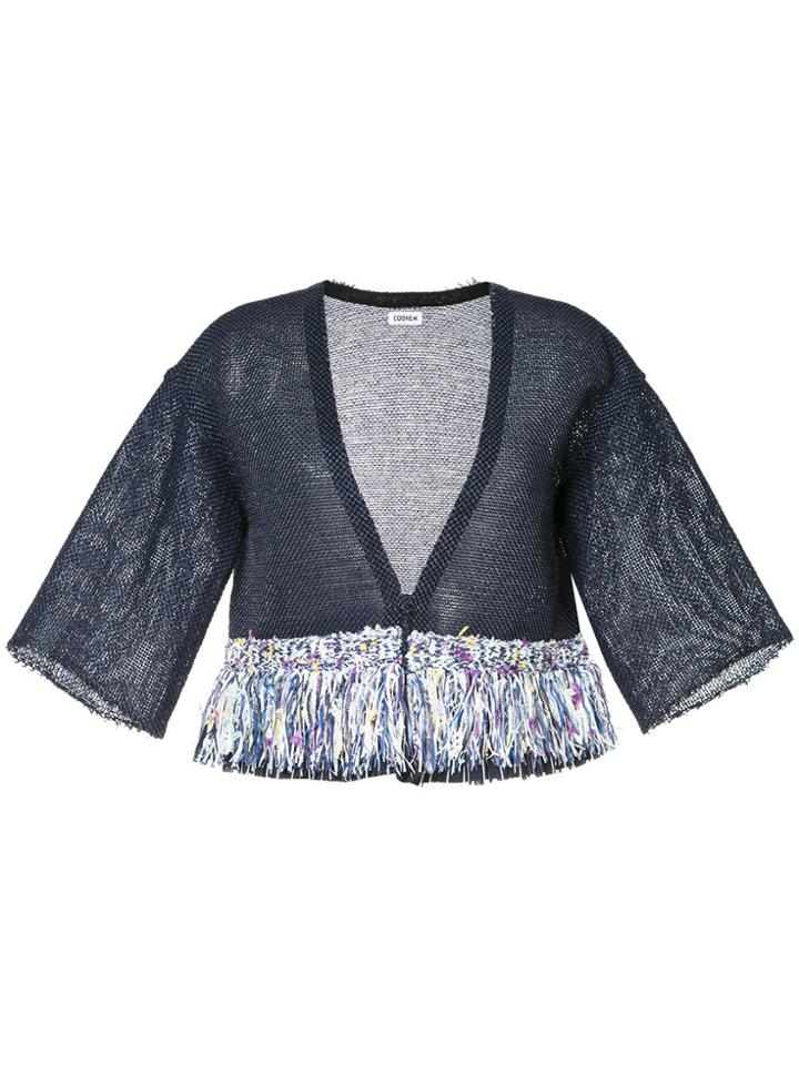 Coohem Resort Fringed Cardigan - Blue
