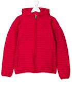 Save The Duck Kids Teen Padded Jacket With Hood - Red