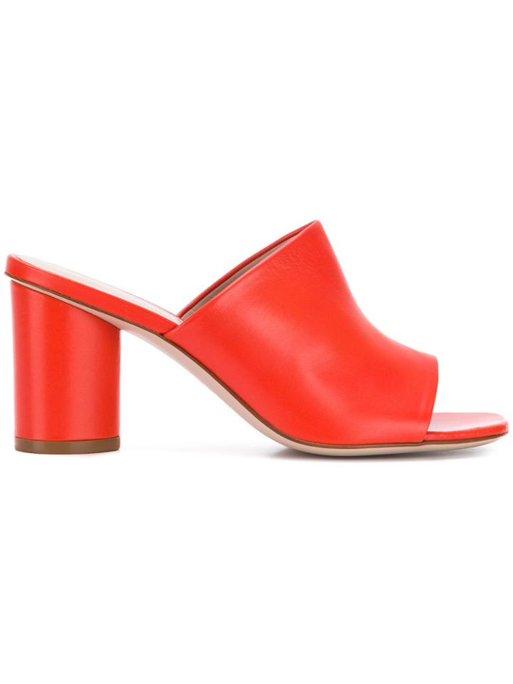 Stuart Weitzman Slide On Mules - Red