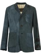 Uma Wang Panelled Single-breasted Blazer - Blue