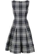 Oscar De La Renta Box Pleated Dress - Black