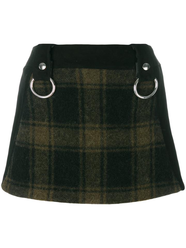 Alyx Bondage Tartan Mini Skirt - Green