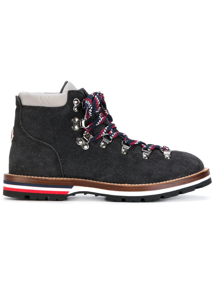 Moncler Blanche Lace-up Boots - Black