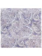 Pal Zileri Printed Scarf, Men's, Pink/purple, Cotton
