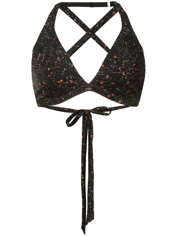 Malia Mills Sunset Marquis Halterneck Bikini Top, Women's, Size: 34dd/e, Black, Polyamide/spandex/elastane
