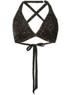 Malia Mills Sunset Marquis Halterneck Bikini Top, Women's, Size: 34dd/e, Black, Polyamide/spandex/elastane