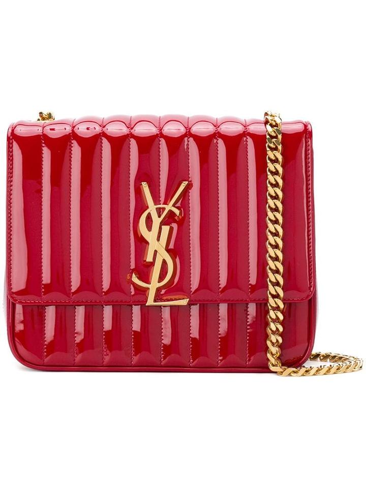Saint Laurent Large Vicky Chain Bag - Red