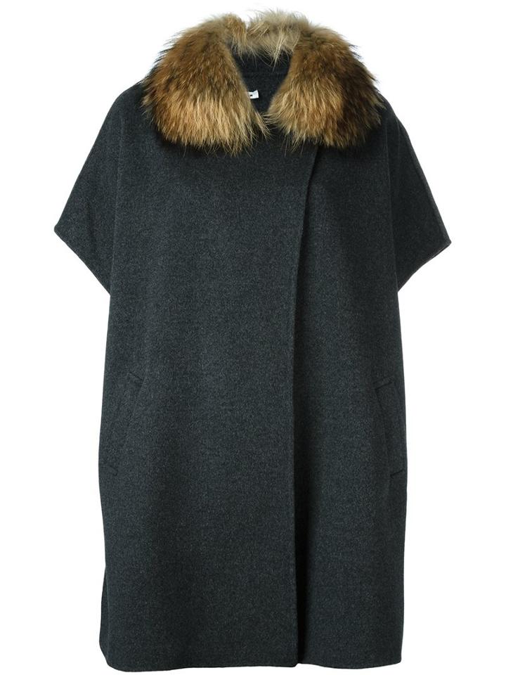 P.a.r.o.s.h. Fur Collar Cape