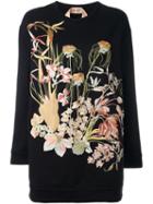 No21 Loose Embroidered Floral Sweatshirt