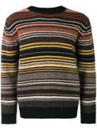 Junya Watanabe Man Striped Knit Jumper - Blue