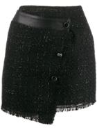 Liu Jo Tweed Mini Skirt - Black