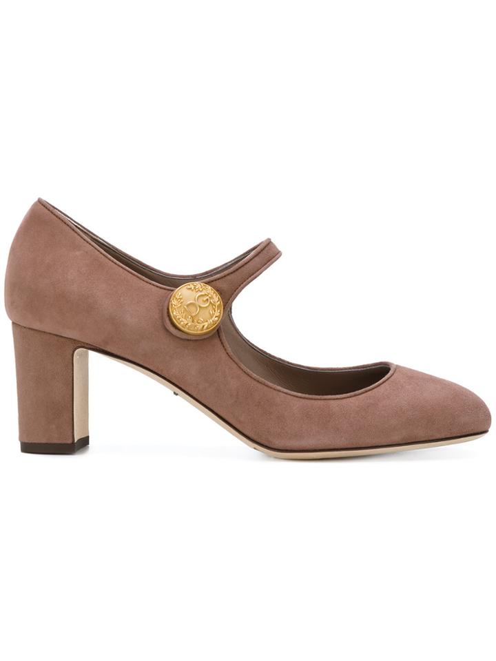 Dolce & Gabbana Vally Mary Jane Pumps - Nude & Neutrals