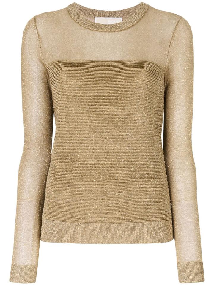 Michael Michael Kors Glitter Knitted Top - Metallic
