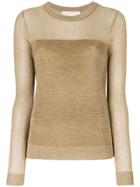 Michael Michael Kors Glitter Knitted Top - Metallic