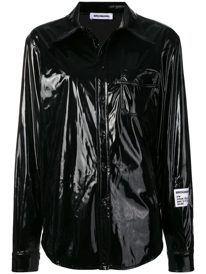 Brognano Vinyl Shirt - Black