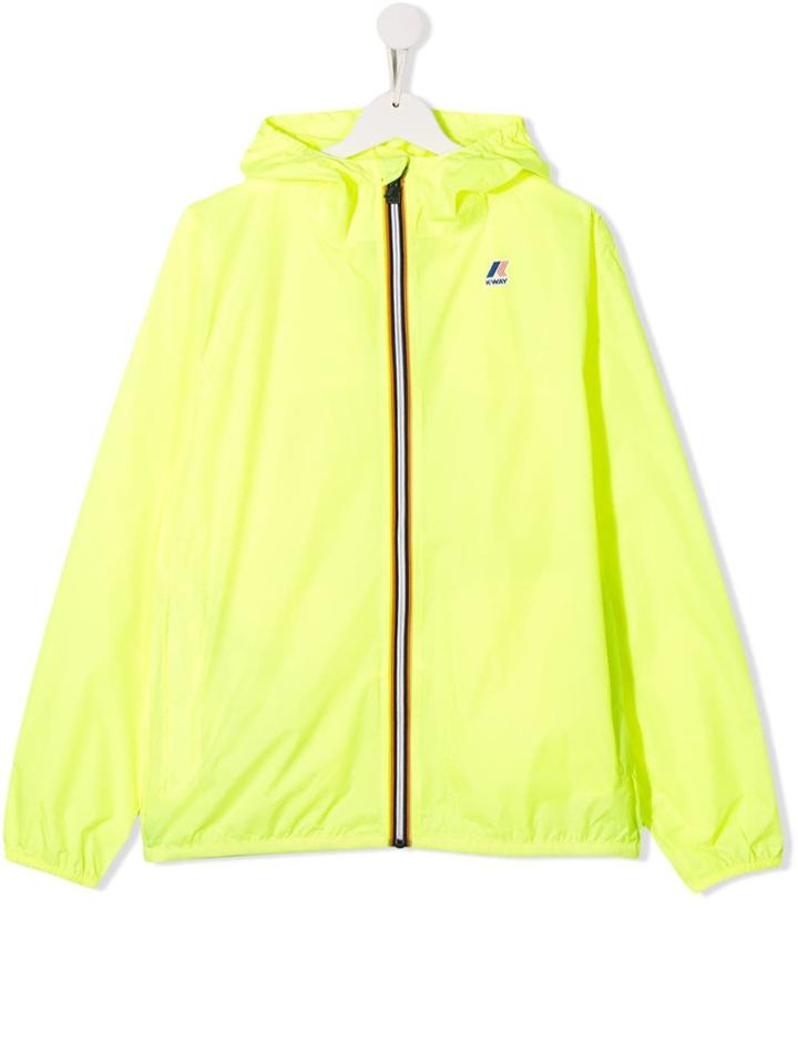 K Way Kids Claude Hooded Jacket - Yellow