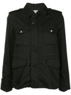 Tu Es Mon Trésor Embroidered Field Jacket - Black