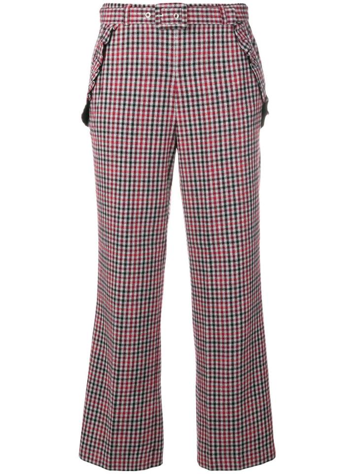 Twin-set Checked Cropped Trousers - Grey
