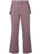 Twin-set Checked Cropped Trousers - Grey