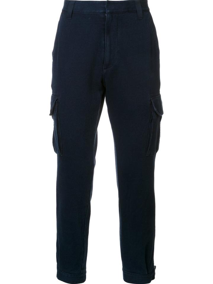 Ag Jeans Pocketed Tapered Trousers, Men's, Size: 33, Blue, Cotton