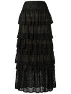 Cecilia Prado - Knit Maxi Skirt - Women - Acrylic/lurex/viscose - P, Black, Acrylic/lurex/viscose