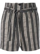 Ann Demeulemeester Striped Shorts - Grey