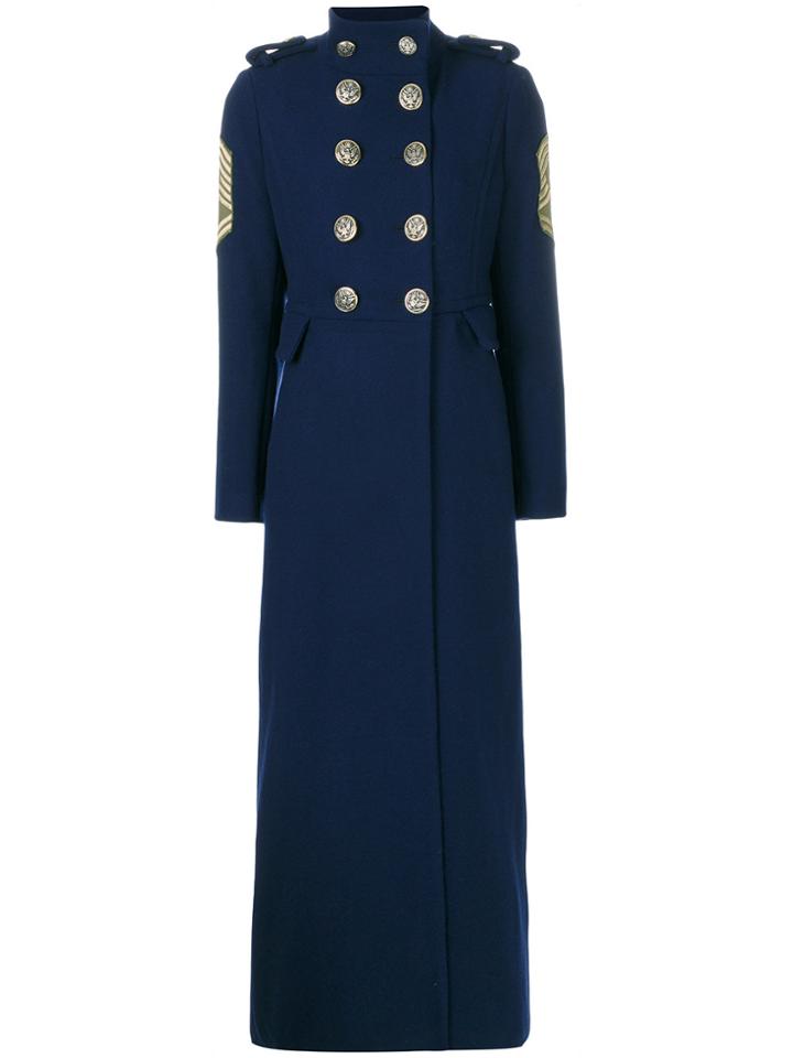 History Repeats Long Coat - Blue