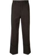 Raf Simons Cropped Tailored Trousers - Brown