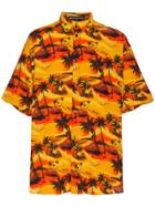 Balenciaga Norm Fit Hawaiian Shirt - Yellow & Orange