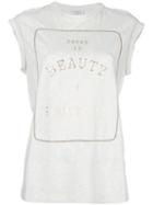 Brunello Cucinelli Gold-tone Print Tank, Women's, Size: Large, Nude/neutrals, Cotton/spandex/elastane