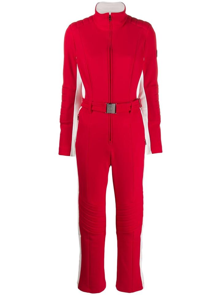 Bogner Stripe Panel Jumpsuit - Red