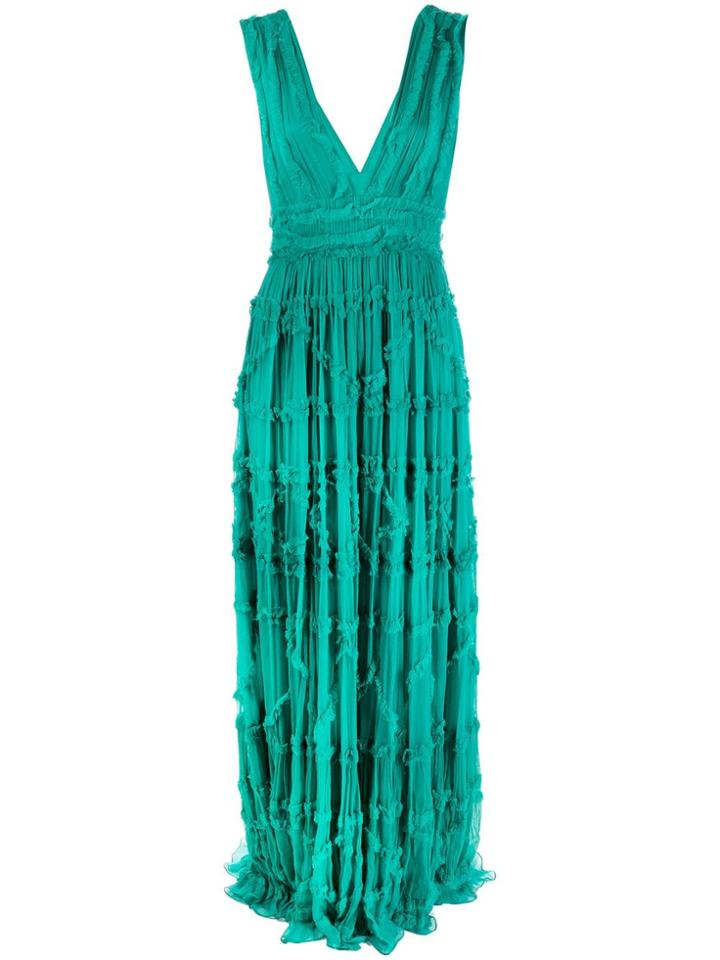 Just Cavalli Long Crepon Gown - Green