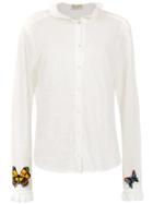 Andrea Bogosian Embellished Linen Shirt - White